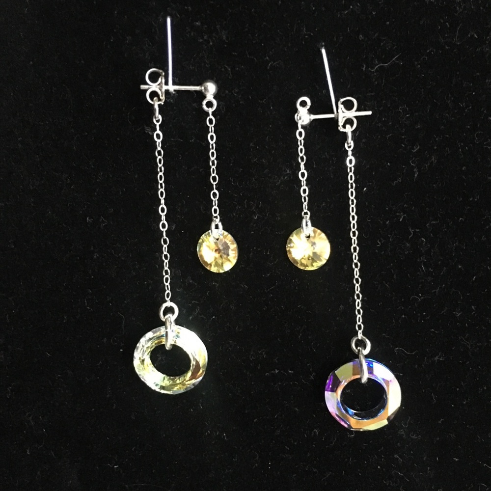 Sterling silver handmade drop earrings